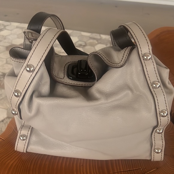 Brand new, never used beautiful Lanvin gray leather bag. - Picture 1 of 3